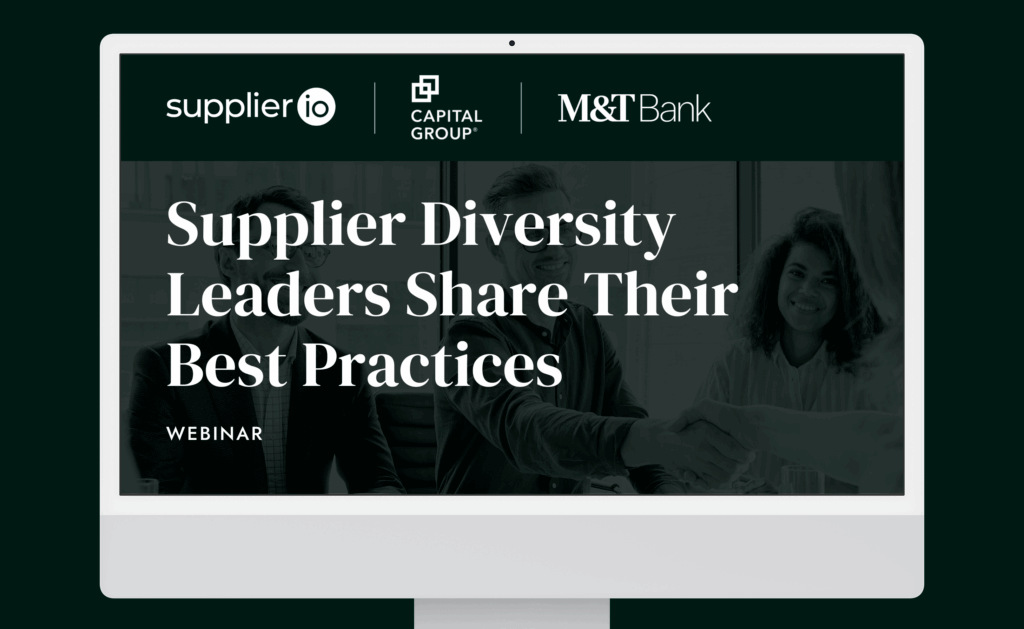 Supplier Diversity Leaders Share Best Practices Webinar - Supplier.io