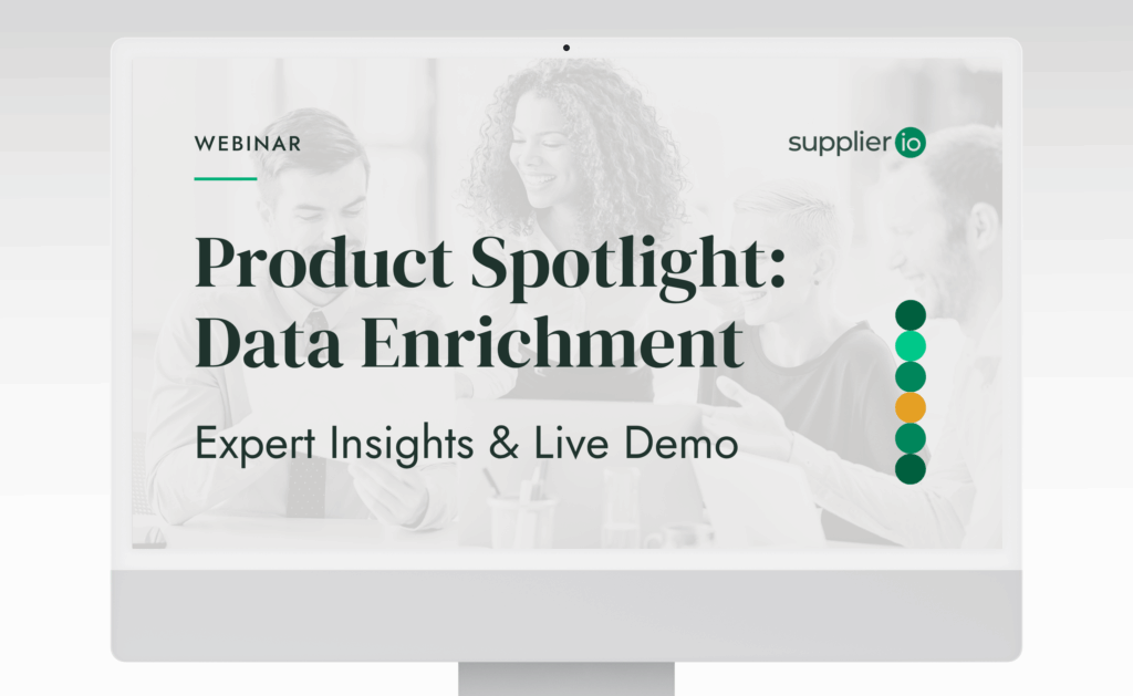 Product Spotlight: Data Enrichment Webinar - Supplier.io