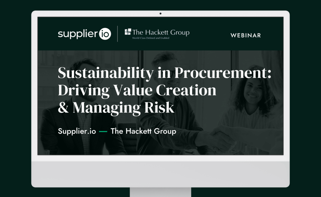 Sustainability In Procurement Webinar Supplier Io