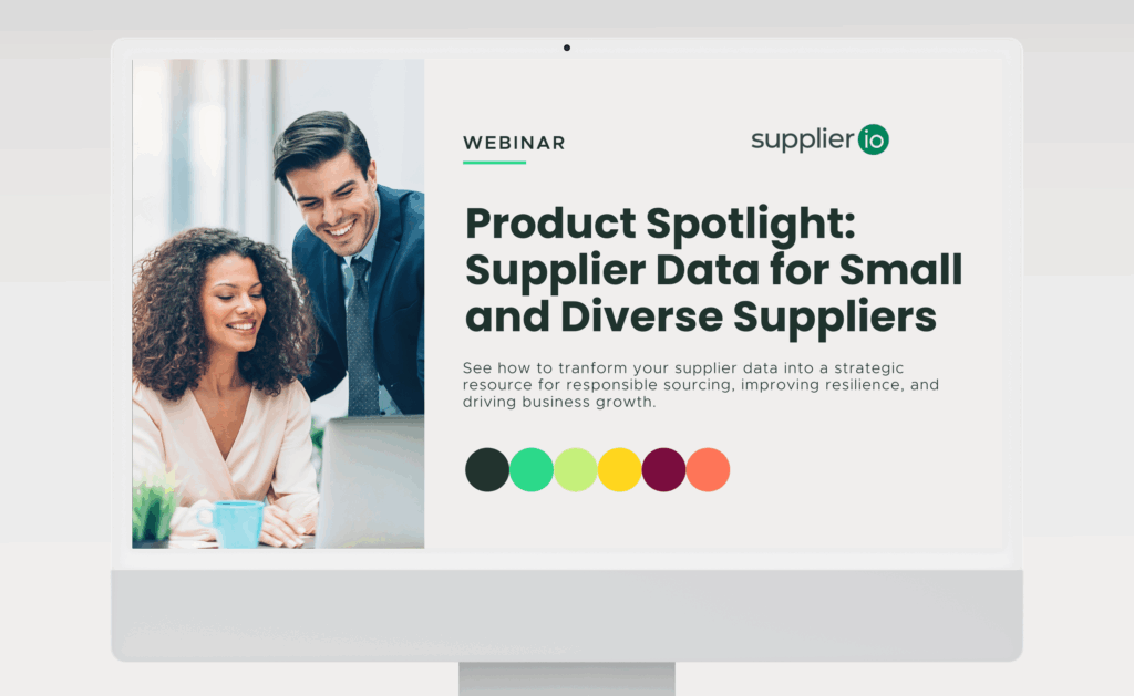 Product Spotlight: Supplier Data for Small and Diverse Suppliers Webinar