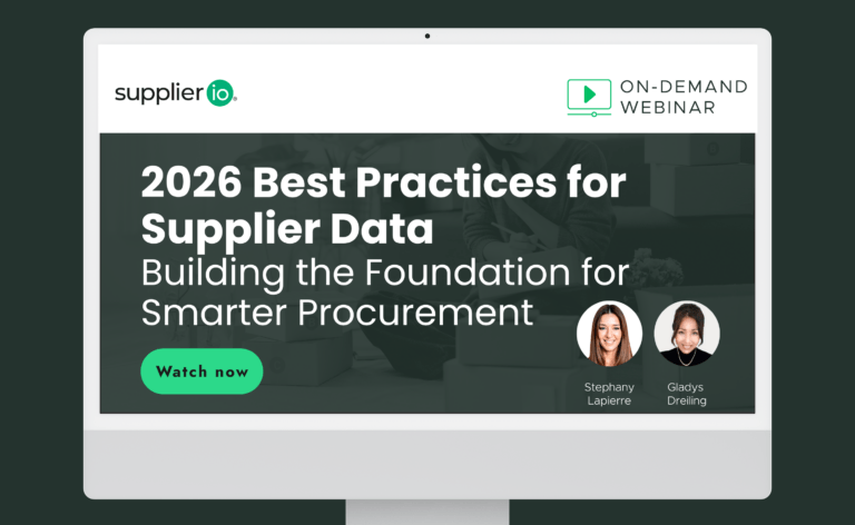 Watch the webinar: 2026 Best Practices for Supplier Data