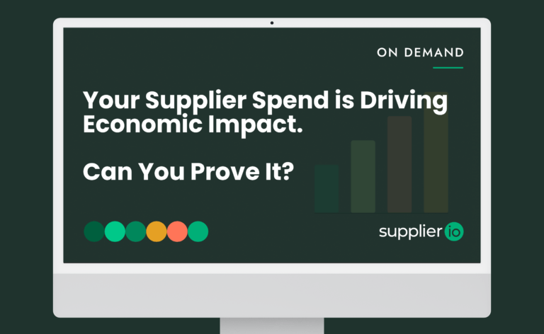 Watch the webinar: Your supplier spend is driving economic impact. Can you prove it?