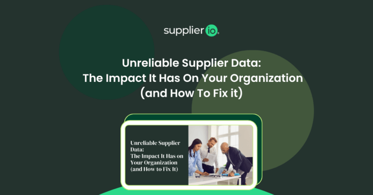 Unreliable supplier data and the impact it has on your organization
