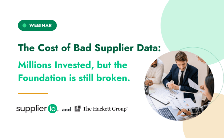 The Cost of Bad Supplier Data webinar