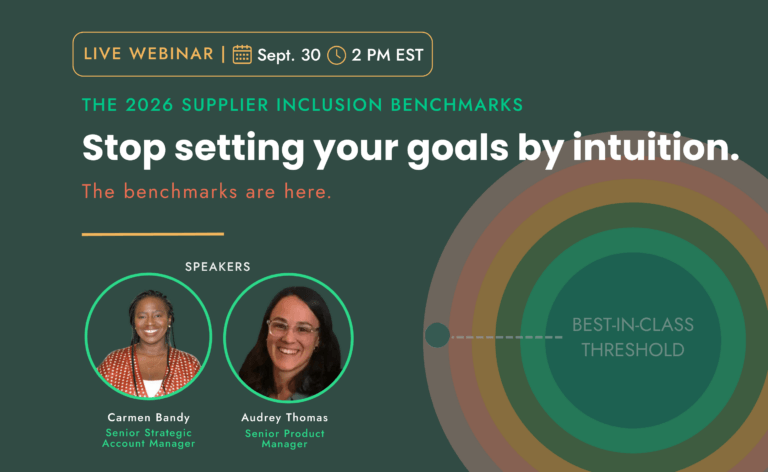 Register for the 2026 Supplier Inclusion Benchmarks Webinar