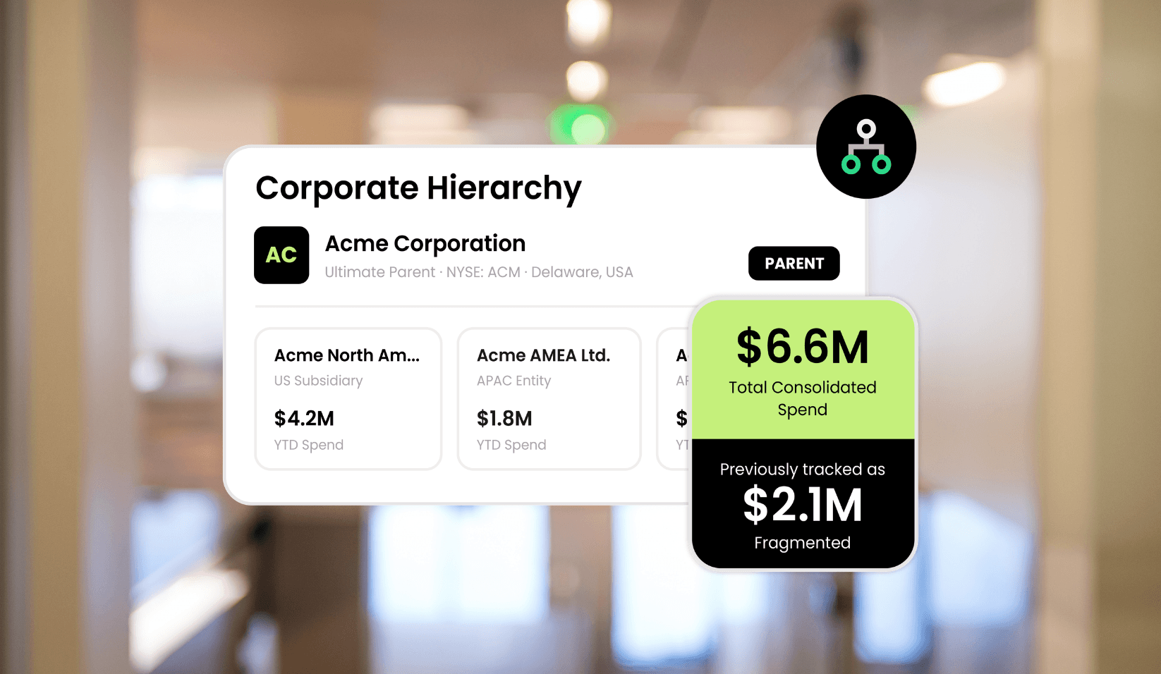 Corporate Hierarchy data is available with Supplier.io's Atlas platform
