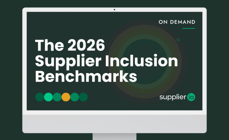 Watch the webinar on demand. The 2026 Supplier Inclusion Benchmarks.